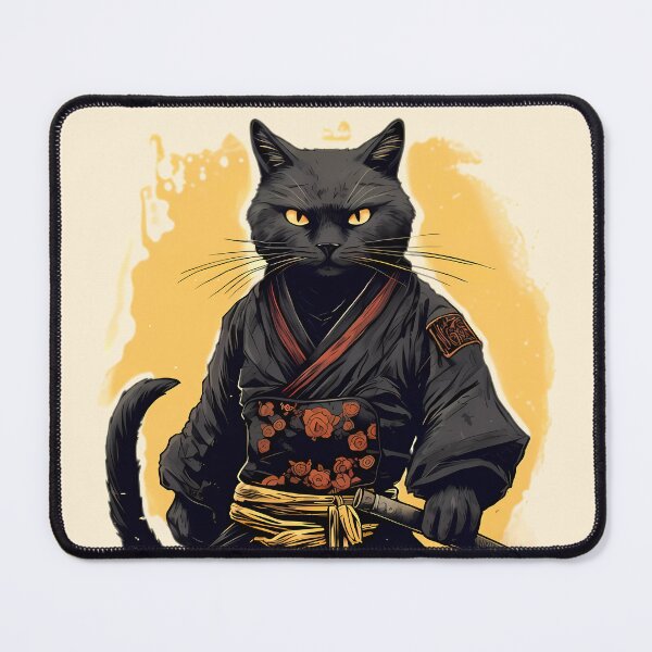 Item preview, Black Ninja Cat designed and sold by laika-et-al.