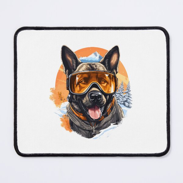 Item preview, Shepherd's Snowy Portrait: Winter Gear in Halloween Glow Tee designed and sold by Moisky Patterns.