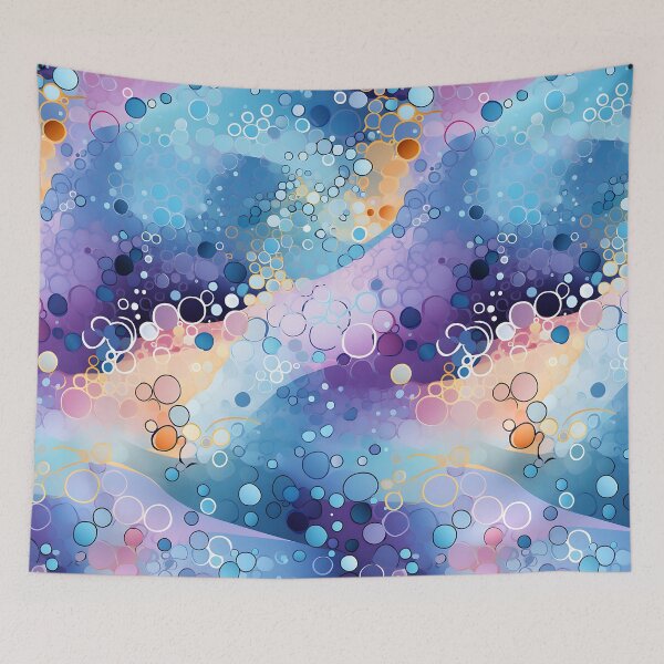 Item preview, Abstract pattern of water color polka dots designed and sold by UmagineArts.