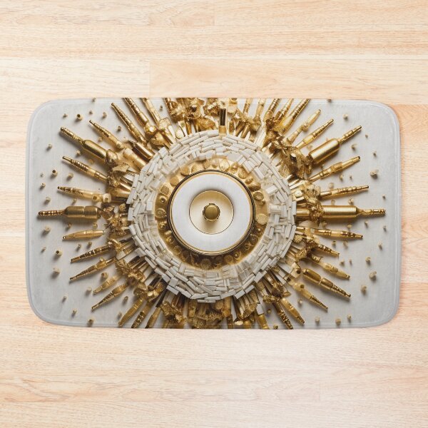 Item preview, Bullet casing gold and white digital art print designed and sold by dcrc.