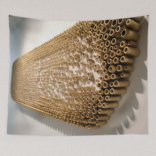 Item preview, Bullet casing gold and white digital art print designed and sold by dcrc.