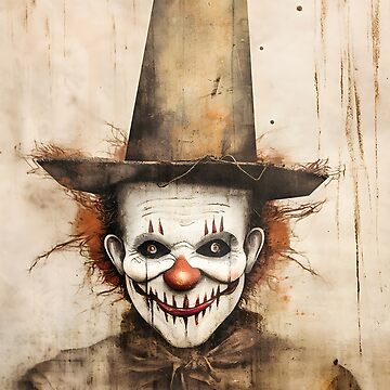 Halloween: Creepy Clown Mural - Removable Wall Adhesive Decal