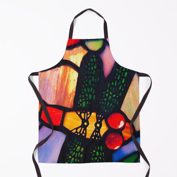 Item preview, Stained Glass Colorful dragonfly close-up art designed and sold by Neeshki.