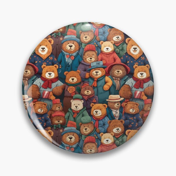 Item preview, Retro Teddy Bear Pattern designed and sold by RetroPrints.