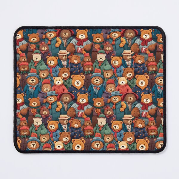 Item preview, Retro Teddy Bear Pattern designed and sold by RetroPrints.