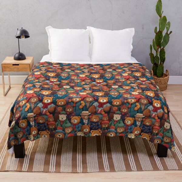 Item preview, Retro Teddy Bear Pattern designed and sold by RetroPrints.