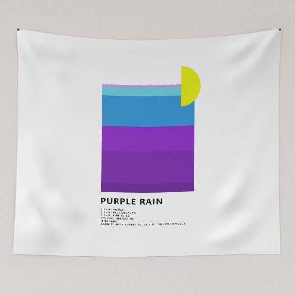 Item preview, Purple Rain Cocktail Minimalist Modern Design designed and sold by ModernAndFunky.