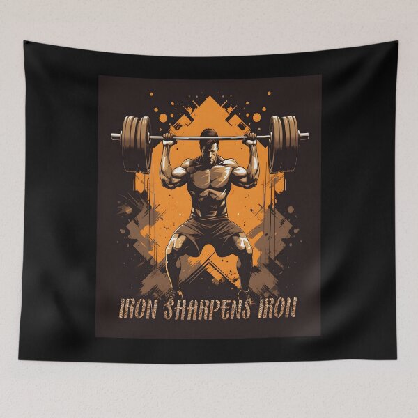 Item preview, Iron Sharpens Iron: Vintage Fitness Motivation designed and sold by alaa-mously.