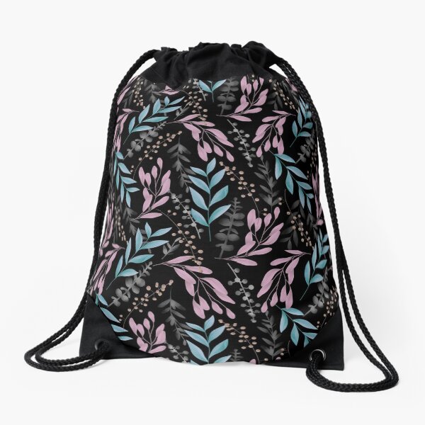 Plants pattern Drawstring Bag