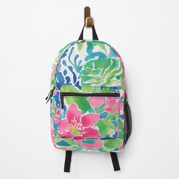 Item preview, Preppy colors watercolor flowers and leaves designed and sold by SophieClimaArt.