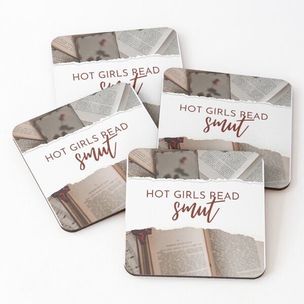 Item preview, Hot Girls Read Smut vintage books and roses designed and sold by CardsandCanvas.