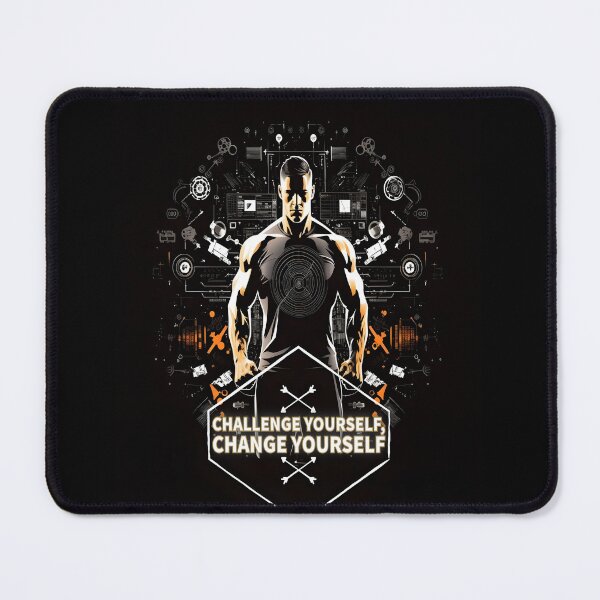 Item preview, **Challenge Yourself, Change Yourself** - Motivational Fitness Graphic Design designed and sold by alaa-mously.