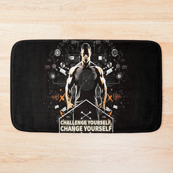 Item preview, **Challenge Yourself, Change Yourself** - Motivational Fitness Graphic Design designed and sold by alaa-mously.