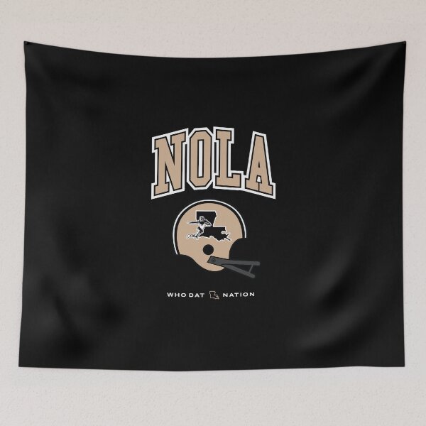 Item preview, NOLA Football Vintage Helmet Graphic (Dark) designed and sold by damgoodgame.