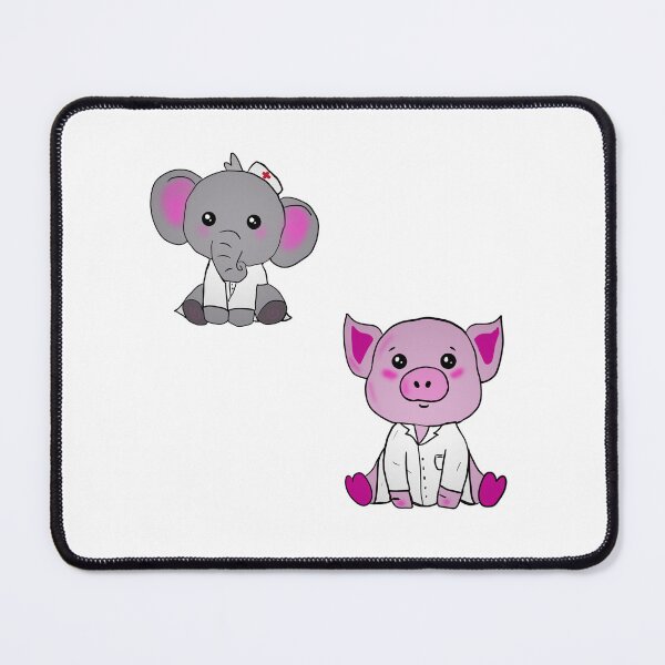 Item preview, Adorable doctors elephant and pig designed and sold by Tamm-art.