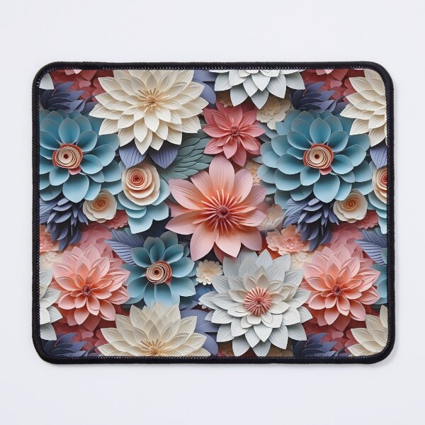 Item preview, 3d flower pattern in pastel colors designed and sold by DreamscapePixel.