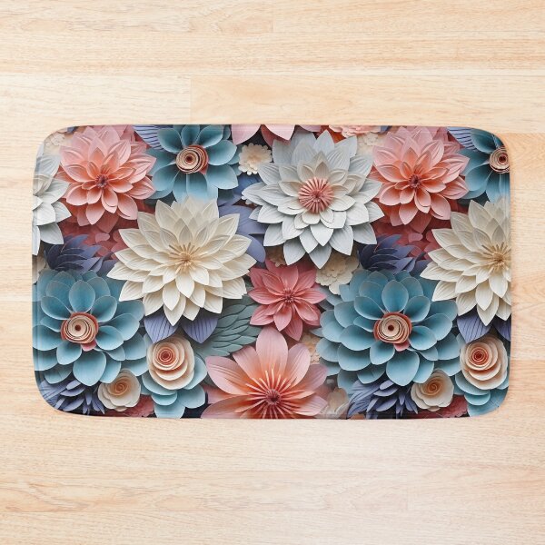 Item preview, 3d flower pattern in pastel colors designed and sold by DreamscapePixel.