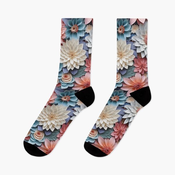 Item preview, 3d flower pattern in pastel colors designed and sold by DreamscapePixel.