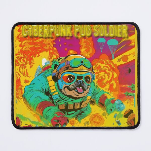 Item preview, Pug Cyberpunk Soldier 11 designed and sold by RedBluffTraders.