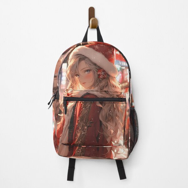 Item preview, Drawing of an anime lady in the style of Santa Claus and christmas designed and sold by AI-Only Creations.