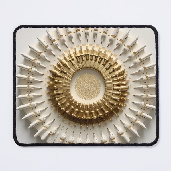 Item preview, bullet casing gold and white digital art print designed and sold by dcrc.
