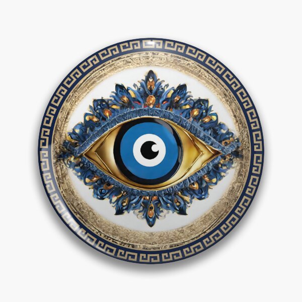 Item preview, Mati Evil Eye Blue Gold Painted designed and sold by Yiorgos Designs.