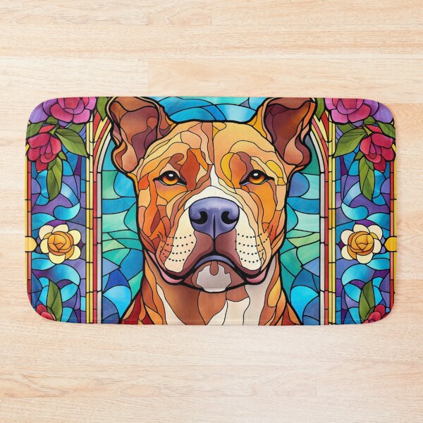 Item preview, Stained Glass Pittie (4) designed and sold by Pittie Dog Club.