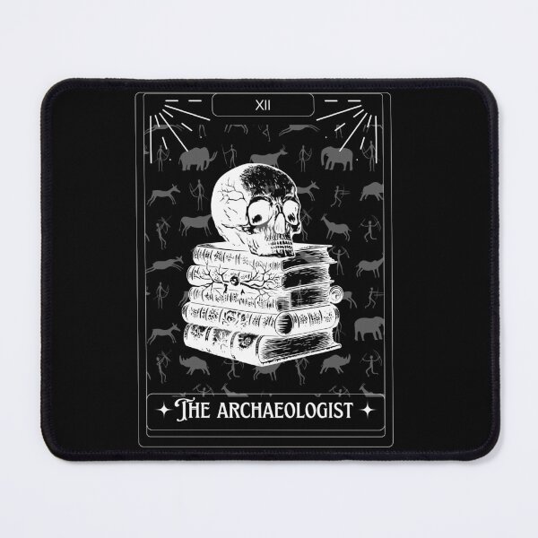 Item preview, The Archaeologist Tarot Card - Skull and books - Tarot Art - Halloween designed and sold by Carola-art.