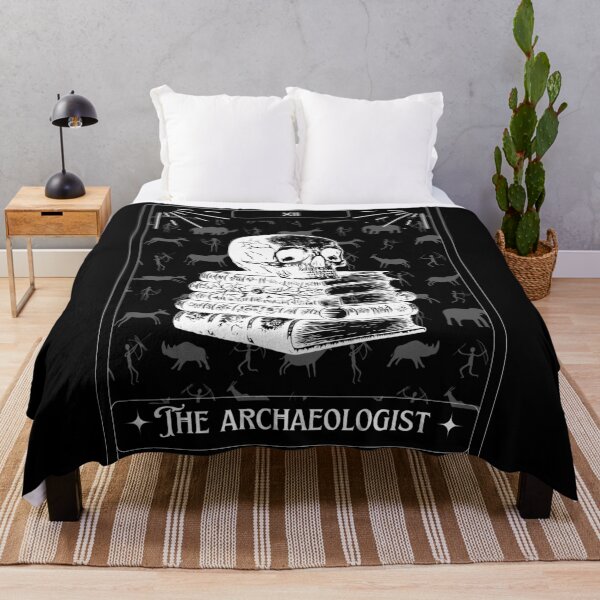 Item preview, The Archaeologist Tarot Card - Skull and books - Tarot Art - Halloween designed and sold by Carola-art.