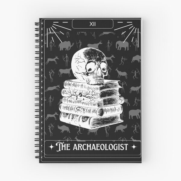Item preview, The Archaeologist Tarot Card - Skull and books - Tarot Art - Halloween designed and sold by Carola-art.