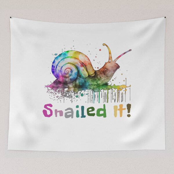 Item preview, Cool Snail Rainbow Colors Snailed It  Funny slogan with Snail designed and sold by GENESIS-POD.