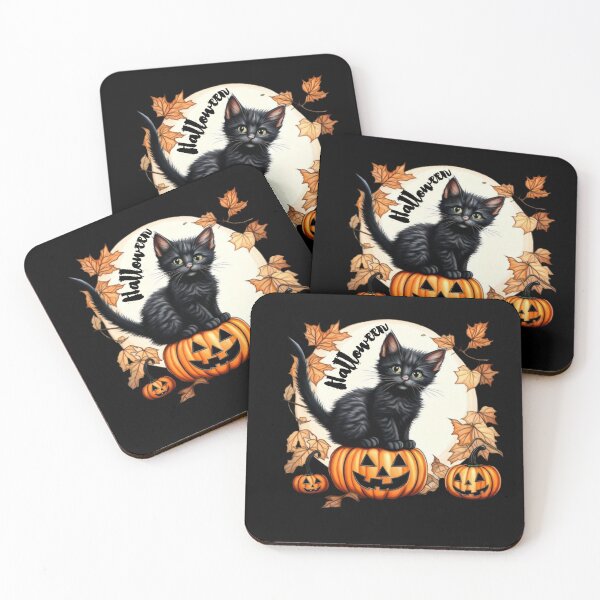 Item preview, Halloween cats designed and sold by UniqueAll4You.