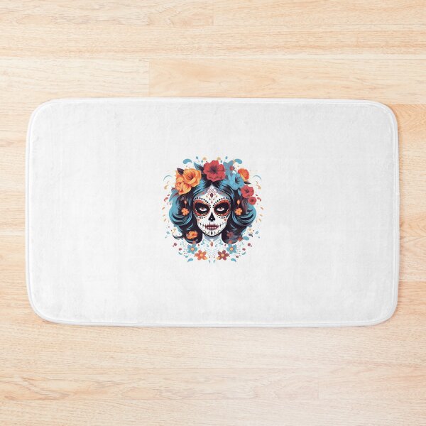 Item preview, Artistic Style Cartoon Day of the Dead Girl Lady Makeup Candy Skull Makeup Sticker, wall arts, Art Prints and More designed and sold by Kevin Lou.