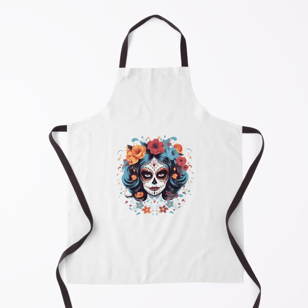 Item preview, Artistic Style Cartoon Day of the Dead Girl Lady Makeup Candy Skull Makeup Sticker, wall arts, Art Prints and More designed and sold by Kevin Lou.