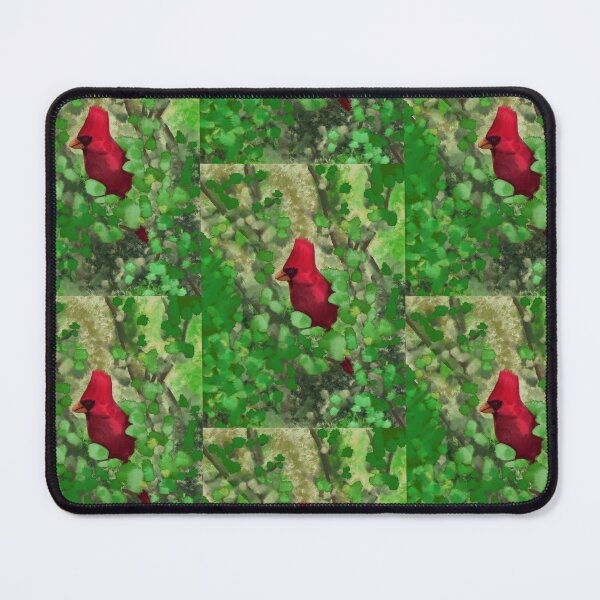 Item preview, Northern Cardinal in foliage designed and sold by VerdeDoodleDuck.