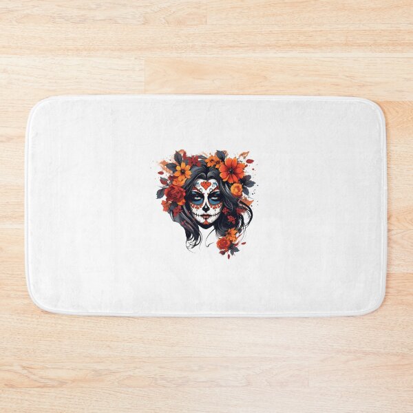 Item preview, Artistic Style Cartoon Day of the Dead Girl Lady Makeup Candy Skull Makeup Sticker, wall arts, Art Prints and More designed and sold by Kevin Lou.