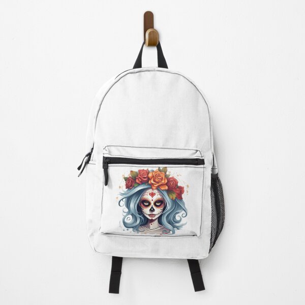Item preview, Artistic Style Cartoon Day of the Dead Girl Lady Makeup Candy Skull Makeup Sticker, wall arts, Art Prints and More designed and sold by Kevin Lou.
