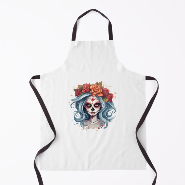 Item preview, Artistic Style Cartoon Day of the Dead Girl Lady Makeup Candy Skull Makeup Sticker, wall arts, Art Prints and More designed and sold by Kevin Lou.