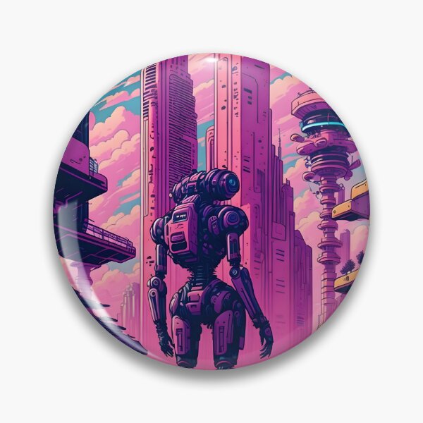 Item preview, City Of Robots, Pastel Pink, AI Art designed and sold by avis-aesthetic.