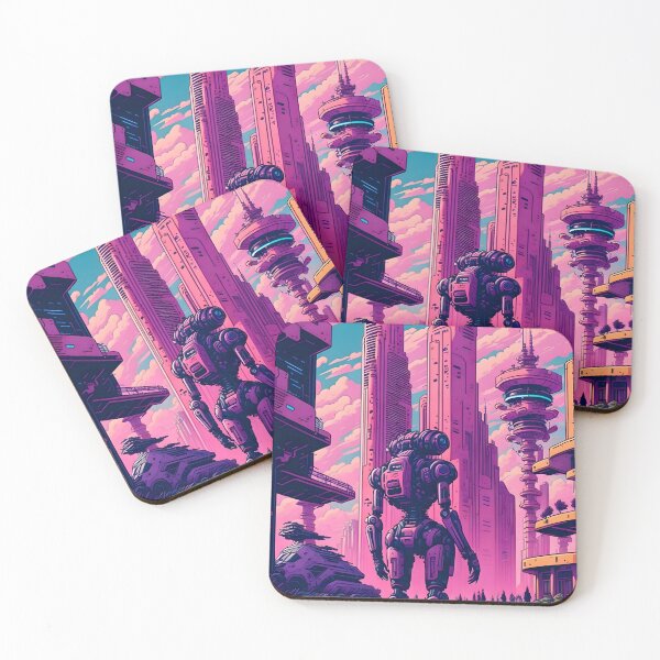 Item preview, City Of Robots, Pastel Pink, AI Art designed and sold by avis-aesthetic.