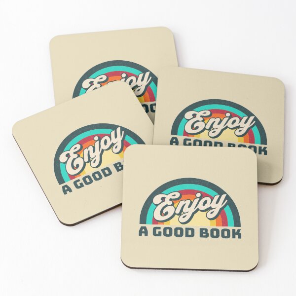Item preview, Enjoy a good book (retro rainbow distressed lettering) designed and sold by Gilby-Designs.