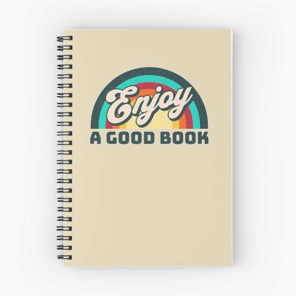 Item preview, Enjoy a good book (retro rainbow distressed lettering) designed and sold by Gilby-Designs.