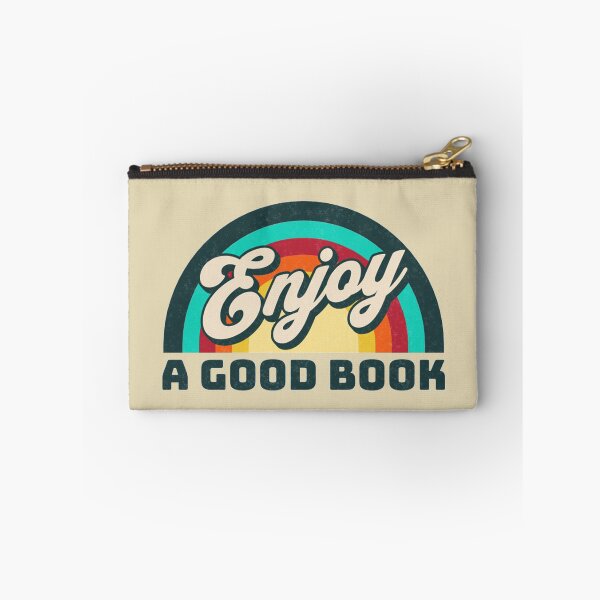 Item preview, Enjoy a good book (retro rainbow distressed lettering) designed and sold by Gilby-Designs.