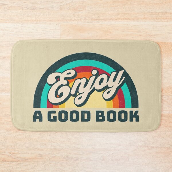 Item preview, Enjoy a good book (retro rainbow distressed lettering) designed and sold by Gilby-Designs.