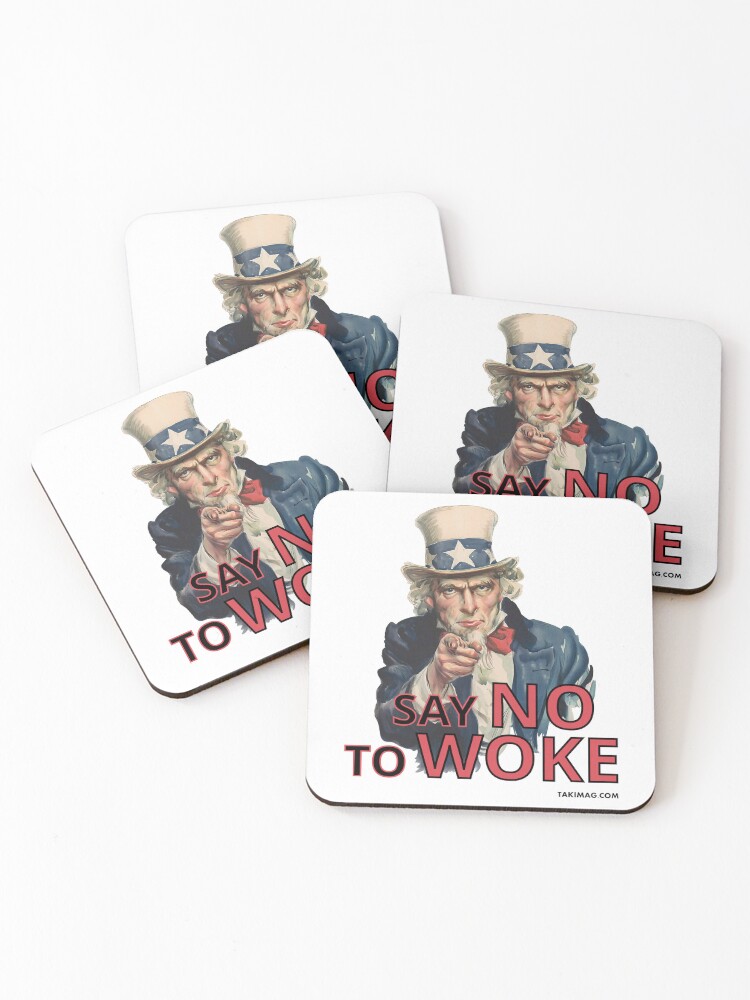 Thumbnail 1 of 5, Coasters (Set of 4), Say No To Woke designed and sold by Takimag.