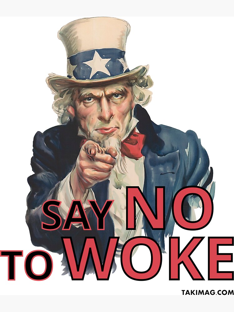 Thumbnail 3 of 3, Magnet, Say No To Woke designed and sold by Takimag.