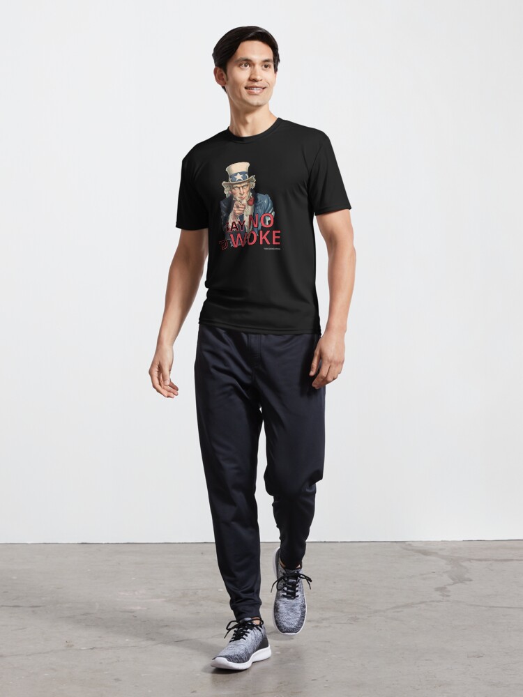 Thumbnail 5 of 7, Active T-Shirt, Say No To Woke designed and sold by Takimag.