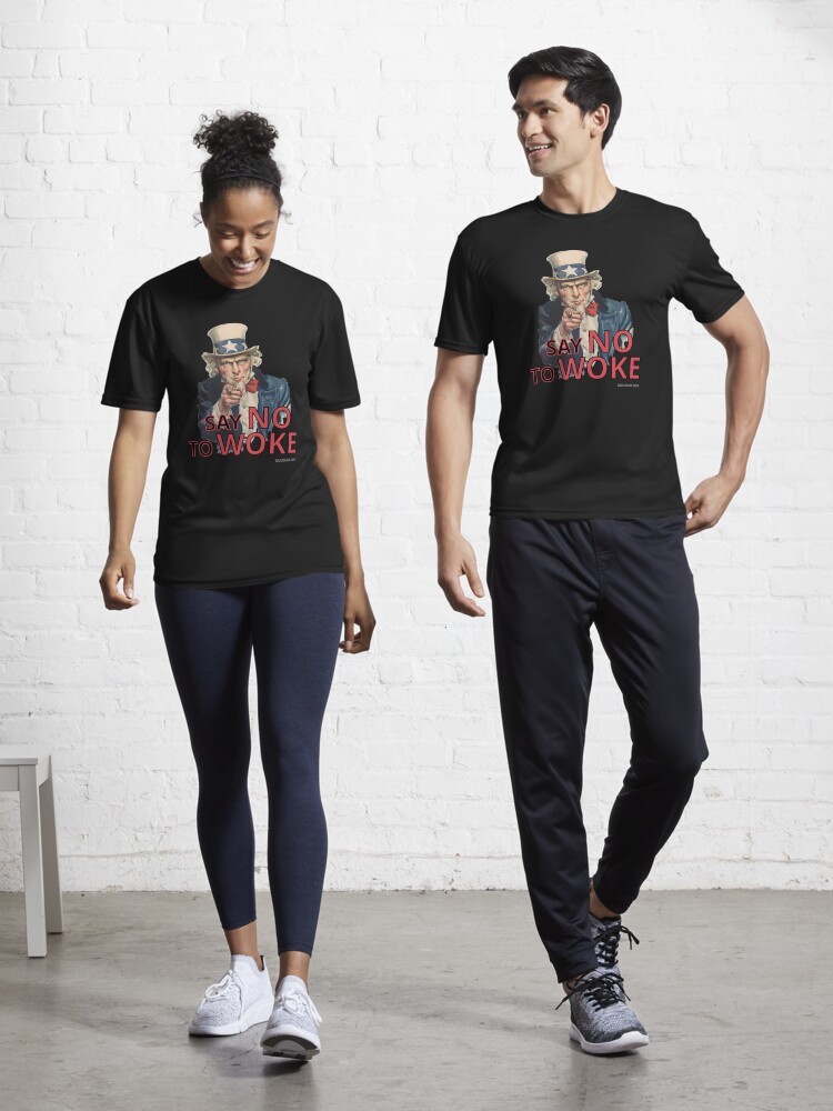 Thumbnail 1 of 7, Active T-Shirt, Say No To Woke designed and sold by Takimag.