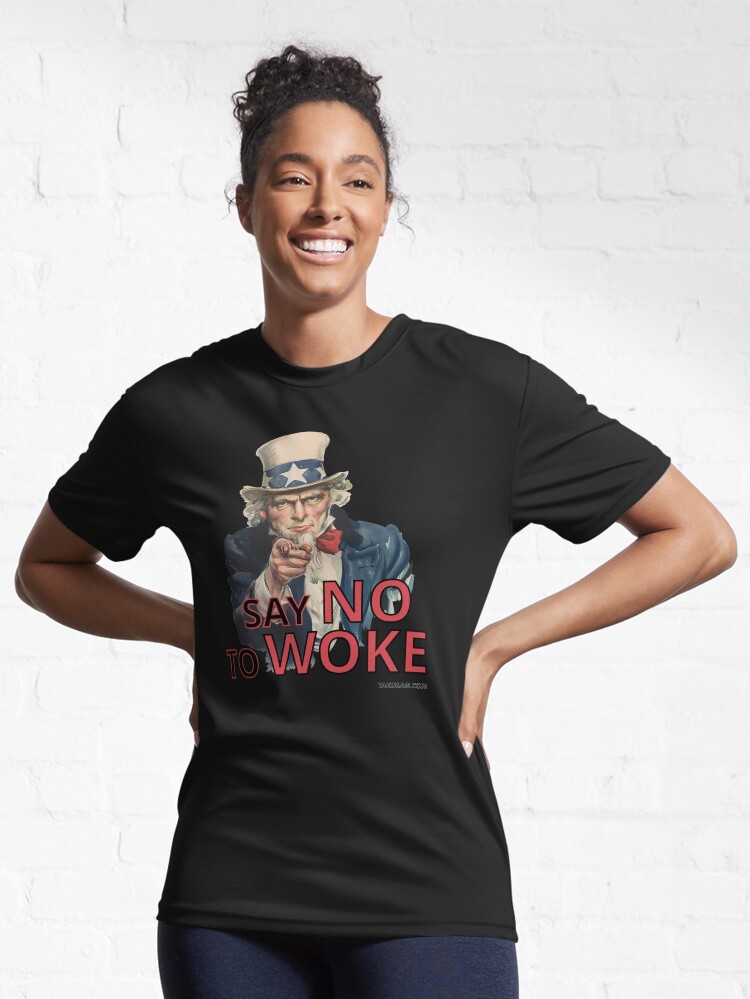 Thumbnail 6 of 7, Active T-Shirt, Say No To Woke designed and sold by Takimag.
