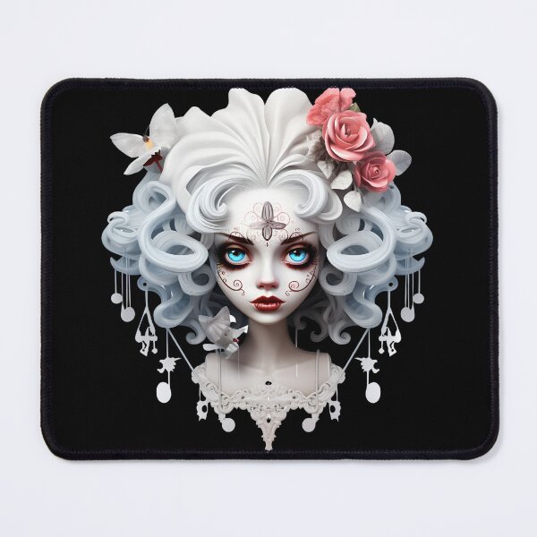 Item preview, Artistic Style Cartoon Day of the Dead Girl Lady Makeup Candy Skull Makeup Sticker, wall arts, Art Prints and More designed and sold by Kevin Lou.